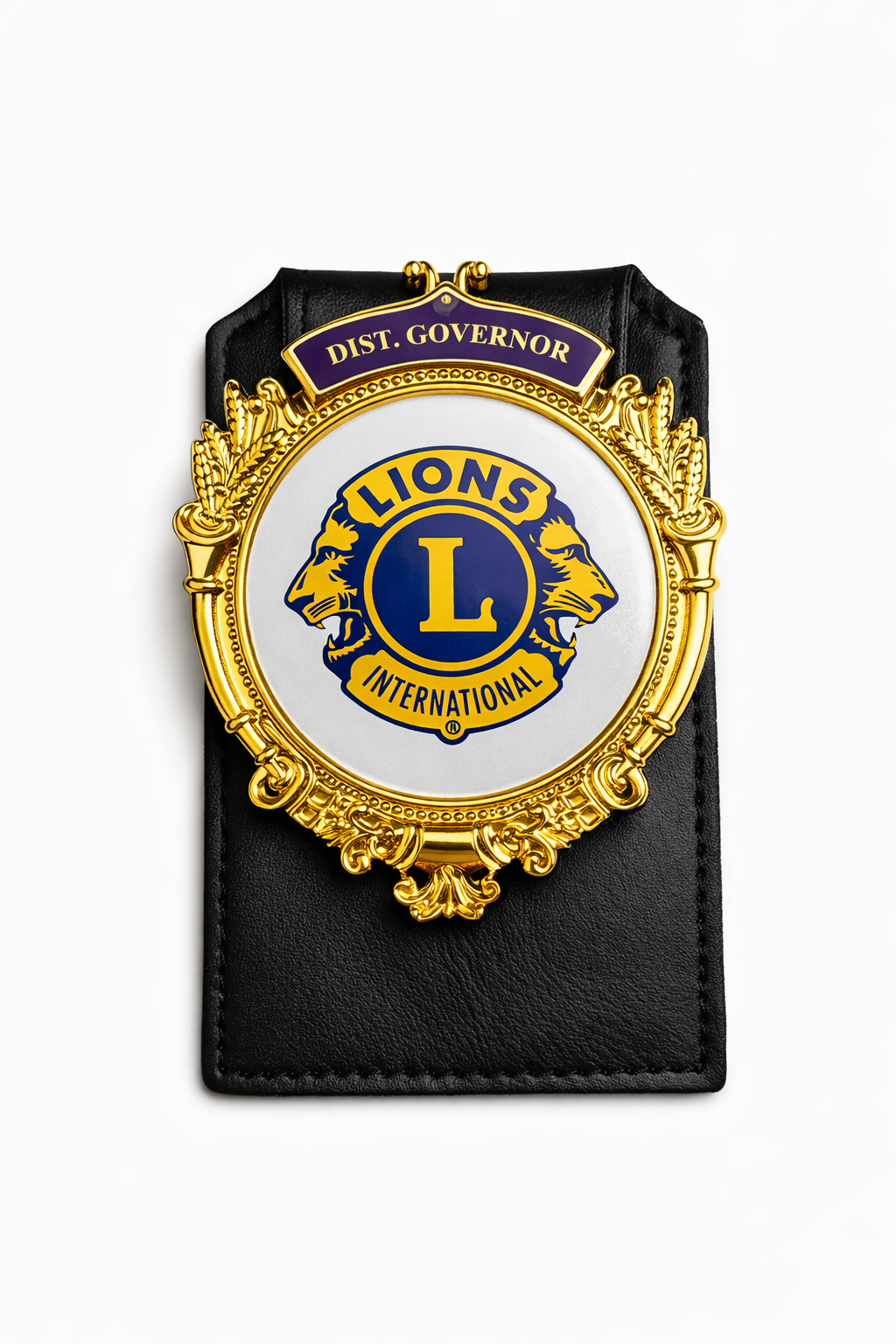 Metal badge for dg