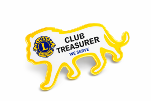 Acrylic badge treasurer