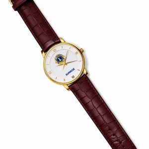 Maroon strap watch
