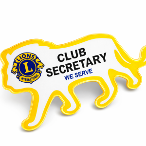Acrylic badge secretary