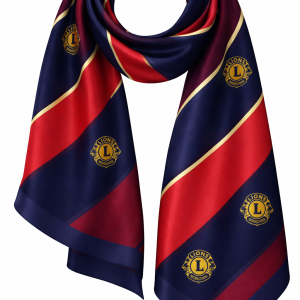 Red printed scarf
